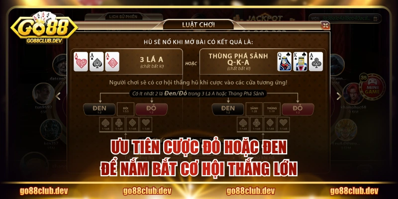 Ưu tiên cược đỏ hoặc đen để nắm bắt cơ hội thắng lớn